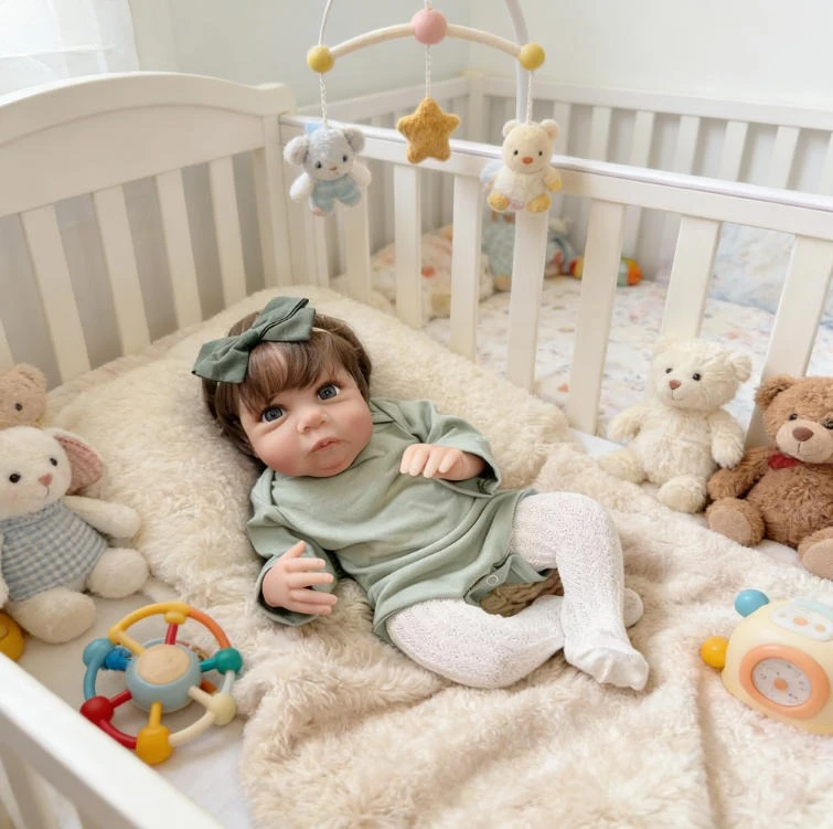 

45CM Reborn Miley Lifelike Soft Touch 3D Skin Art Doll with Visible Veins Soft Touch Realistic Baby Collectible Art Doll