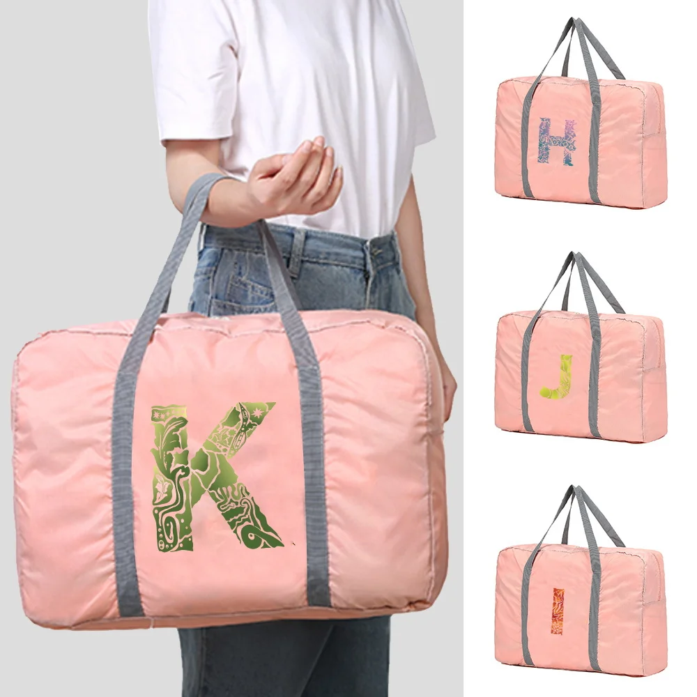 Handbag Unisex Outdoor Travel Bag Camping Luggage Storage Accessories Bags Foldable Zipper Engrave Image Print Organizer