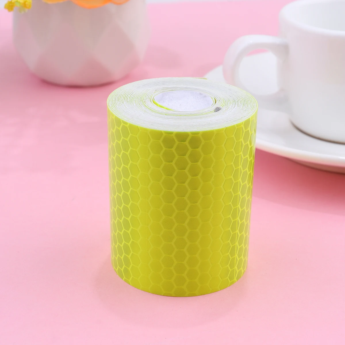 Reflective Tape Truck Mark Sticker Safety Warning Strips Yellow Waterproof Honeycomb Pattern High Reflection Long Life Easy