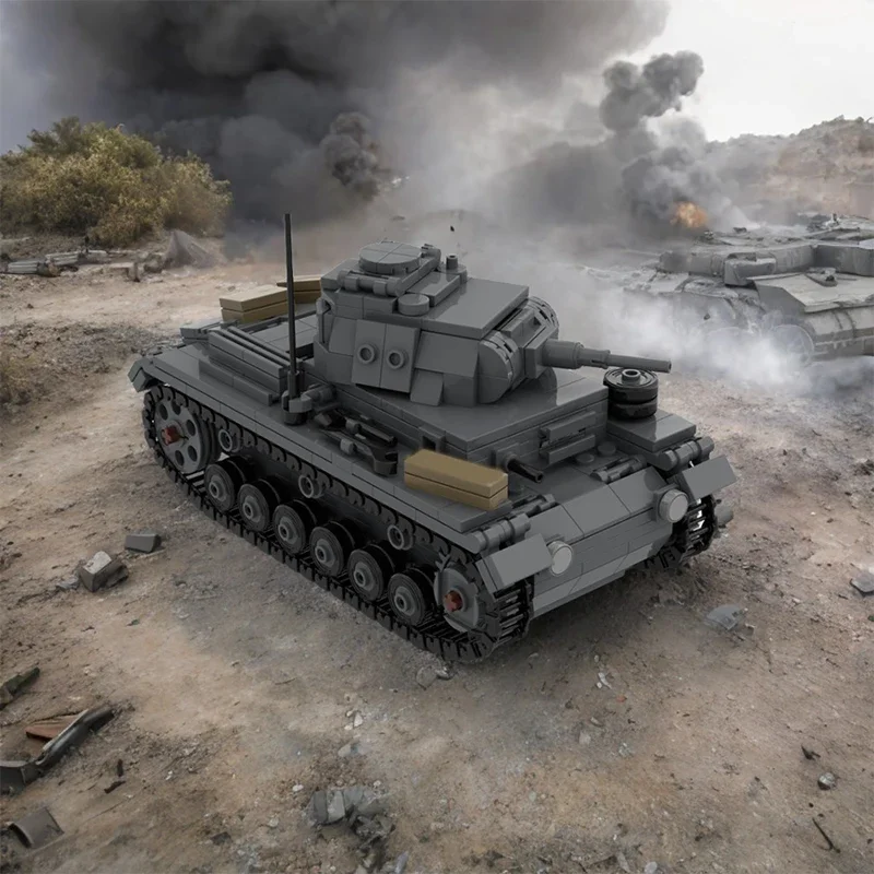 

537PCS MOC Panzers III Ausf E Building Blocks DIY Educational Tank Toy Creative Gift Develop Kids Creativity Operational