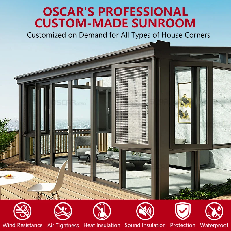 Custom Waterproof Aluminum Frame Polycarbonate Greenhouse Kits for Outdoor Garden Planting in Victorian Style sunroom - view 6