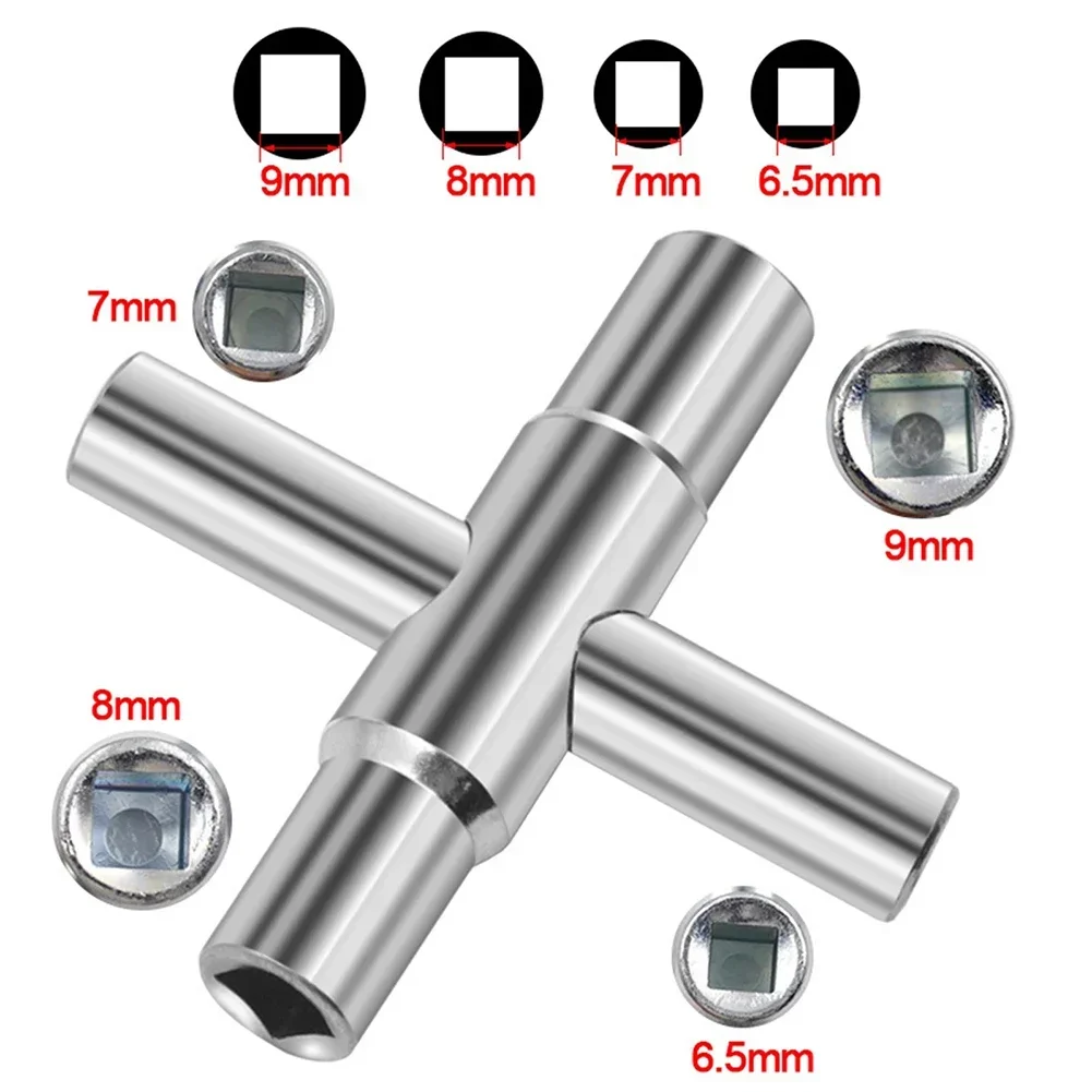 4 IN 1 Universal Faucet Wrench Square Cross Key Wrench Sleeve Socket Multi-Function Key Repair Wrench Bathroom Faucet Wrench