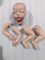 NPK 18inches Already Painted Sleeping Bebe Deliah Doll Kits Reborn Doll Unassembly DIY Reborn Doll Kit Gift for Children