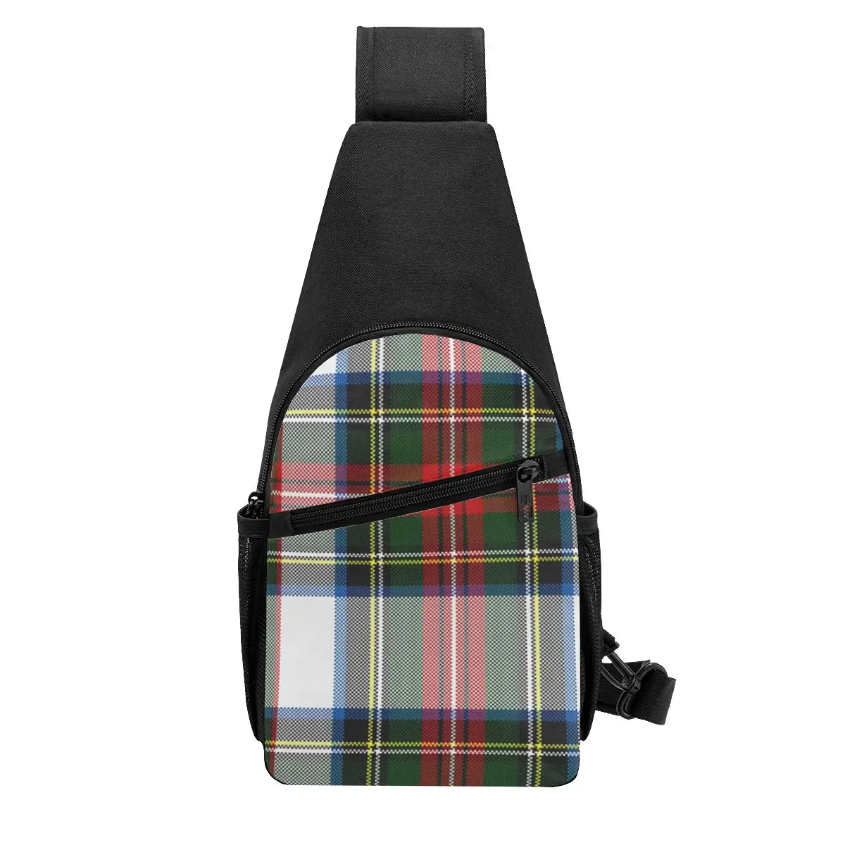 Clan Stewart Dress Tartan Plaid Pattern Chest Bag Men Sling Crossbody Backpack Chest Bag Traveling Hiking Daypack Shoulder Bag