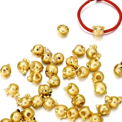 5-12Pcs/Bag 12 Zodiac Loose Spacer Beads Bulk Metal Seed Beads for DIY Bracelet Necklace Jewelry Making Supplies Accessories