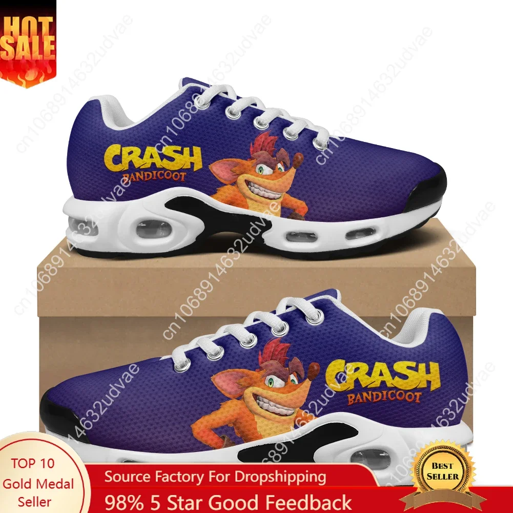 

Crash Bandicoot Air Cushion Sneakers Mens Womens Teenager Lightweight Sports shoes High Quality Custom Leisure Mesh Sneaker