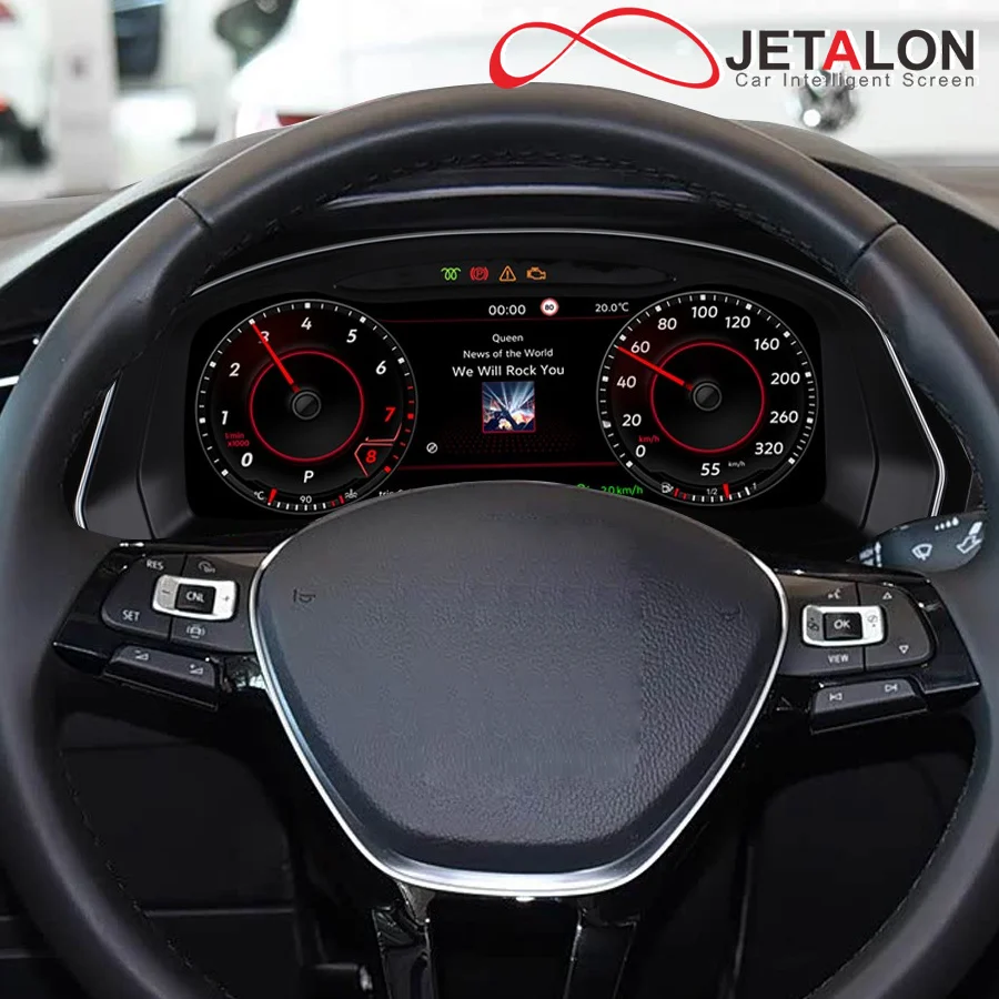 12.3'' Universal Fit Virtual Cockpit Digital LCD Instrument Cluster Speedometer Dashboard Screen For Volkswagen 5-Model