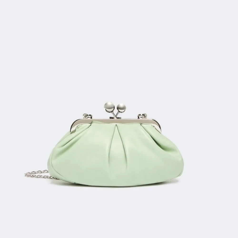 

women kisslock clutch bag clasp pouch frame purse evening dinner party bag 2026 summer new microfibe leather shoulder bag