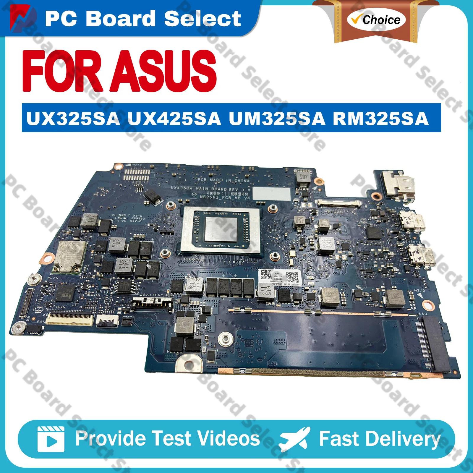 

UX425Q UX425QA Laptop Motherboard For ASUS ZenBook UM425QA UX425QA Notebook Mainboard With R5 R7 R9 CPU 100% tests OK fast ship