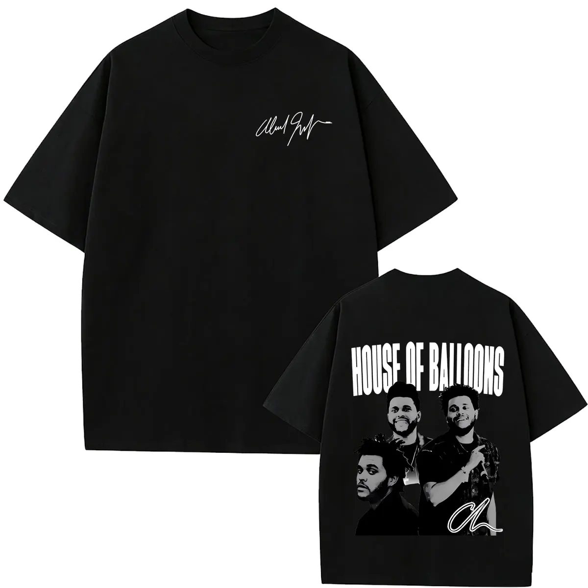 

Rapper The Weeknd House of Balloons Graphic T-shirt Men Women Hip Hop Fashion Pop Music T Shirts Summer Male Oversized Tshirt