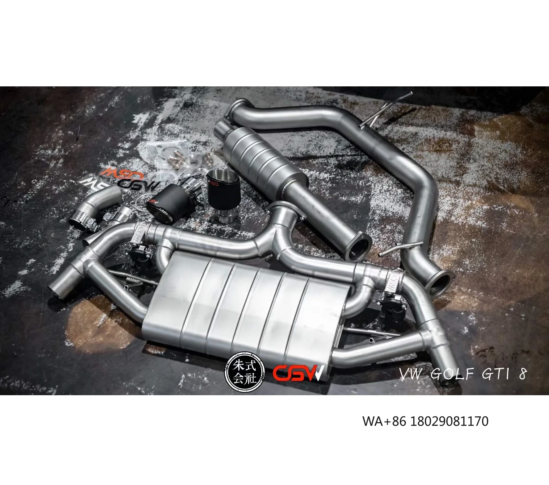 

High Performance Excellent Sound Factory Price Stainless Steel Exhaust Muffler Pipes Catback System for GTI8