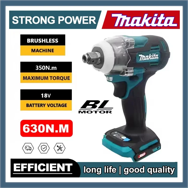 

Makita TW004G 630N.m Brushless Screwdriver Machine Cordless Electric Screwdriver Rechargable Drill Driver 18V Battery