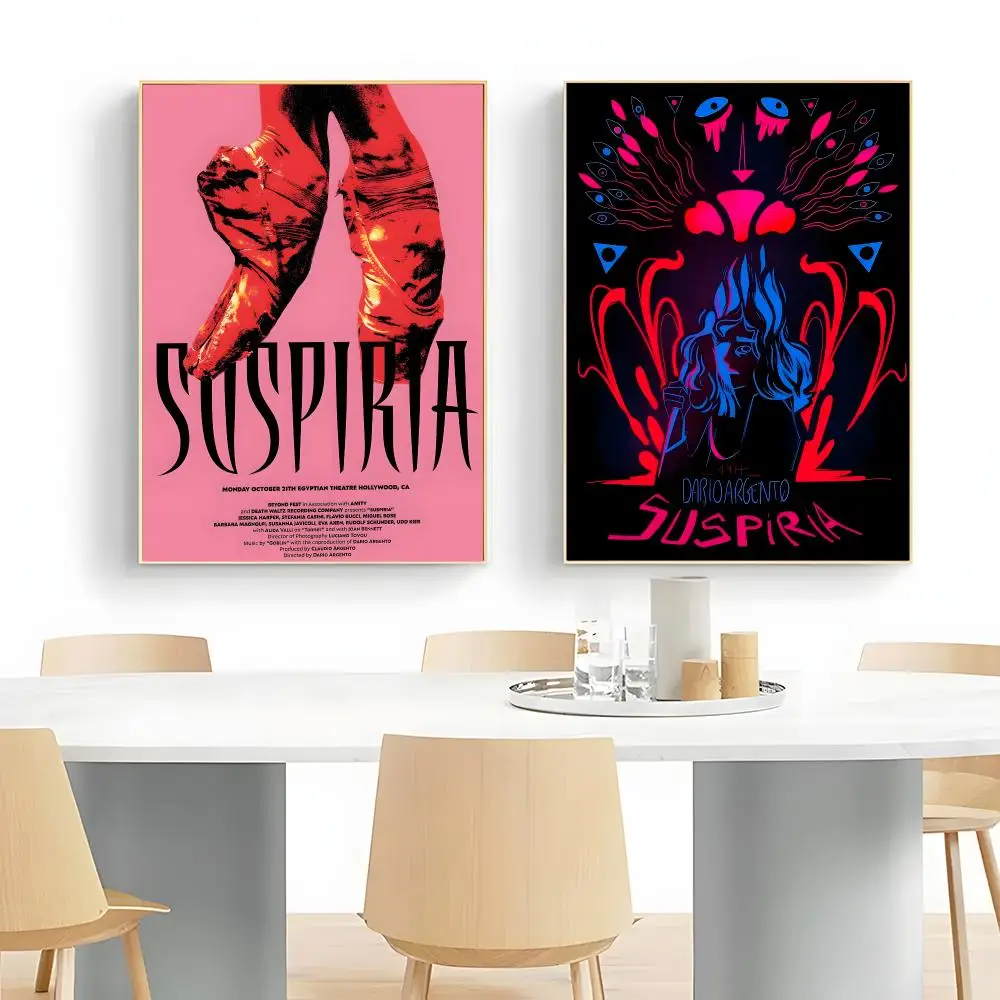 Horror Movie S-Suspiria Poster Frameless Peel-and-Stick Removable Wall Art Print