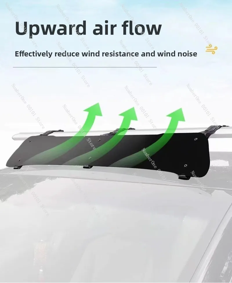 Roof spoiler, deflector, silent universal, noise reduction board