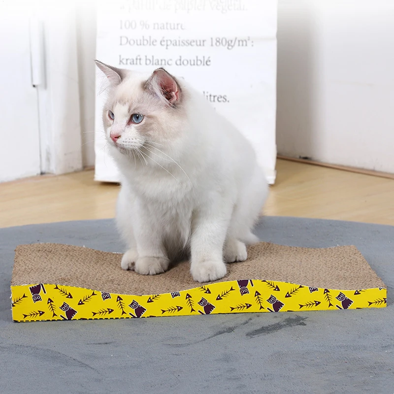 Cat Toys Pet Cat Scratching Board Corrugated Cardboard Pad Grinding Nails Interactive Protecting Furniture Cats Scratcher Toy