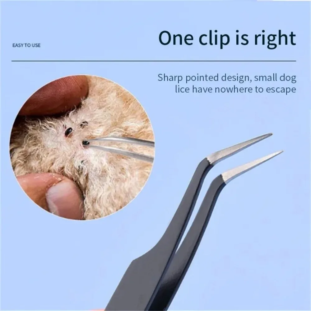 Tick Removal Tool for Pets Stainless Steel Pet Flea Removal Tool 2-in-1 Tick Removal Tool Professional Tick Removal Tweezers Dog image 4