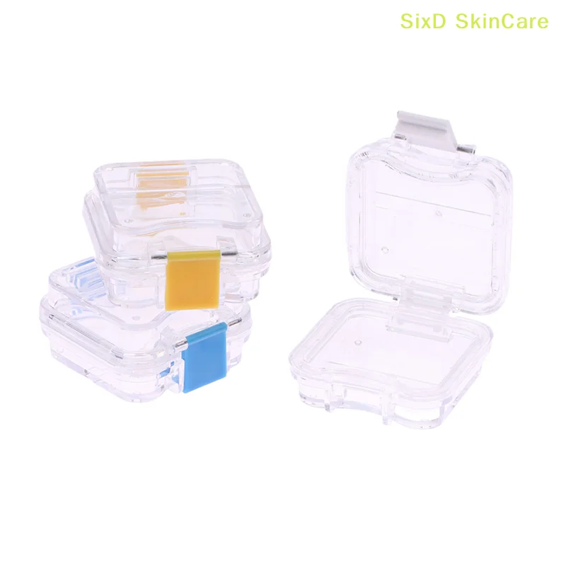 1pcs Denture Storage Box With Transparent Flexible Film Dentist Material Dental Plastic Membrane Boxes Small Dental Crown Box