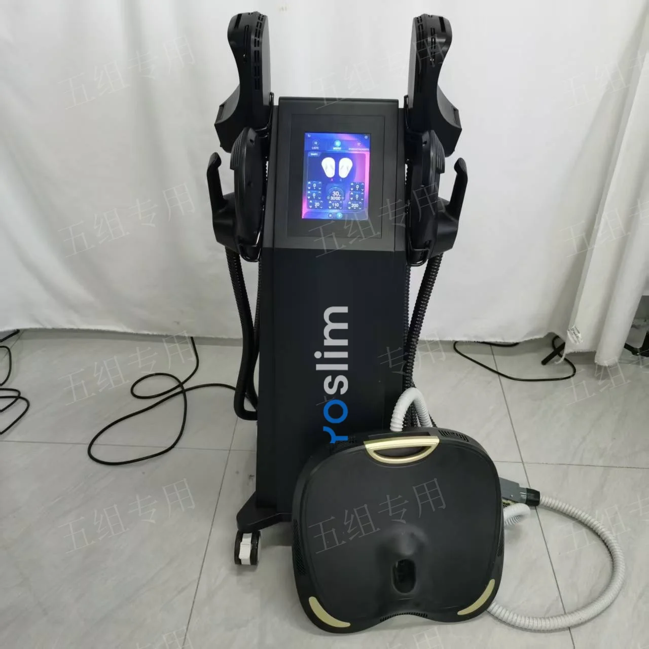Myoslim 15 Tes 6500W NEO Slimming Nova Fat Burning Muscle EMS Body Electromagnetic Stimulation Pro Foldable Screen