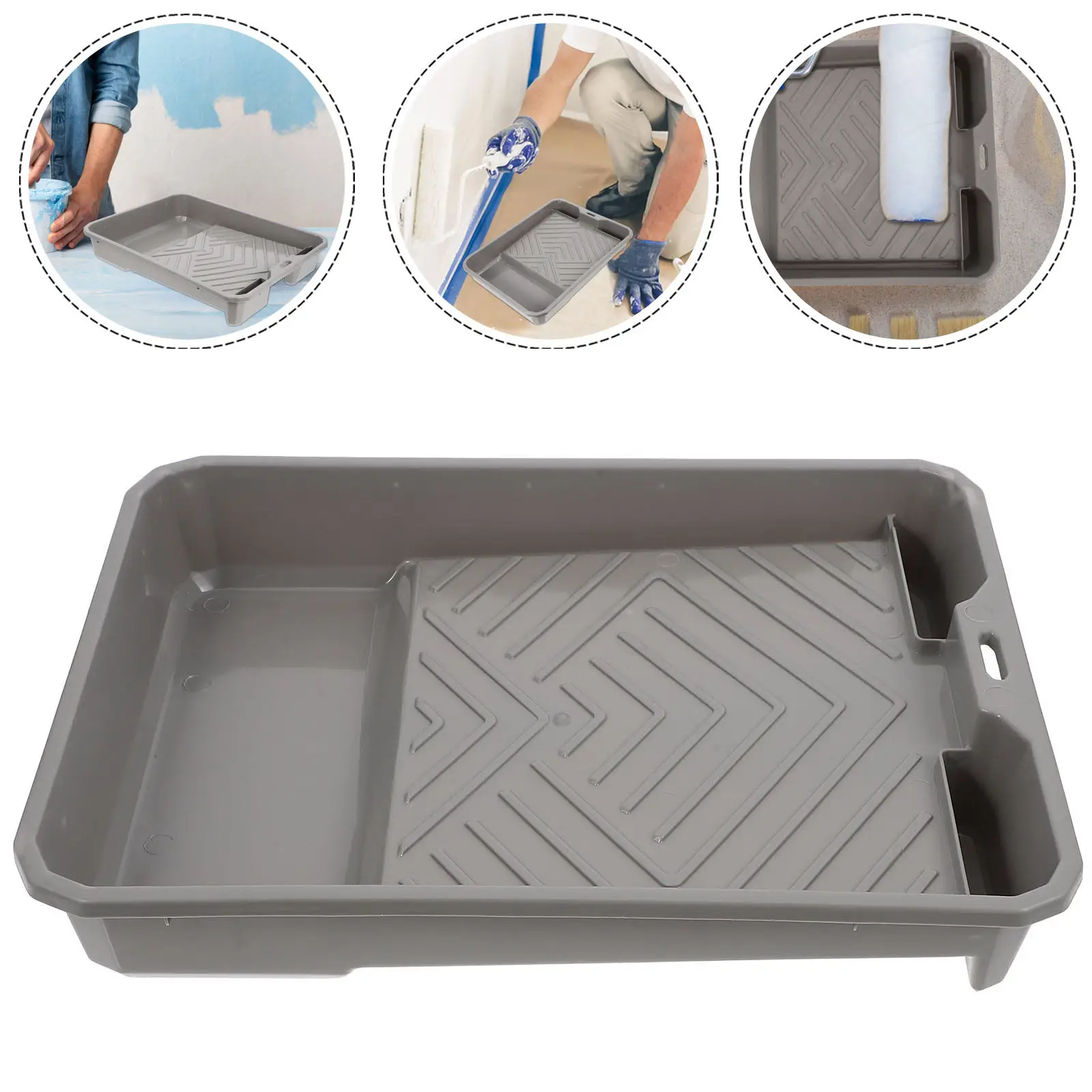 

Пластиковый лоток для краски: прочный, надежный дизайн для домашнего ремонта, органайзер для малярных работ, портативная подставка для валиков, защита от проливания