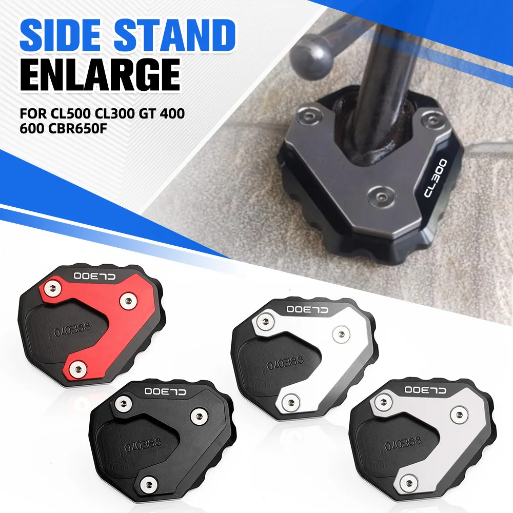 

CL500 300 2023 2024 For Honda Silver Wing GT 400 600 01-17 CBR650F Foot Side Stand Kickstand Enlarge Extension Support Plate Pad