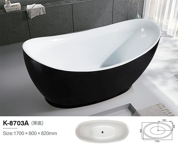 Bathtub Hot Tub Eco-Friendly Home Bathroom Solid Surface Acrylic Freestanding