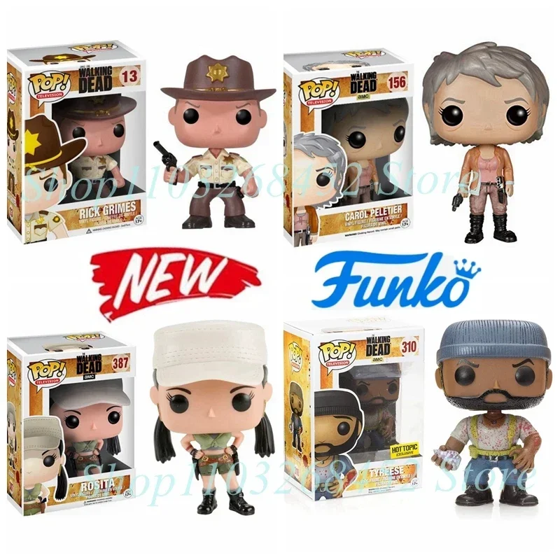 2025-nouveau-funko-pop-the-walking-dead-amc-rick-grimes-13--carol-153--tyreese-310--rosita-387--jouets-modeles-de-collection-de-figurines-en-vinyle