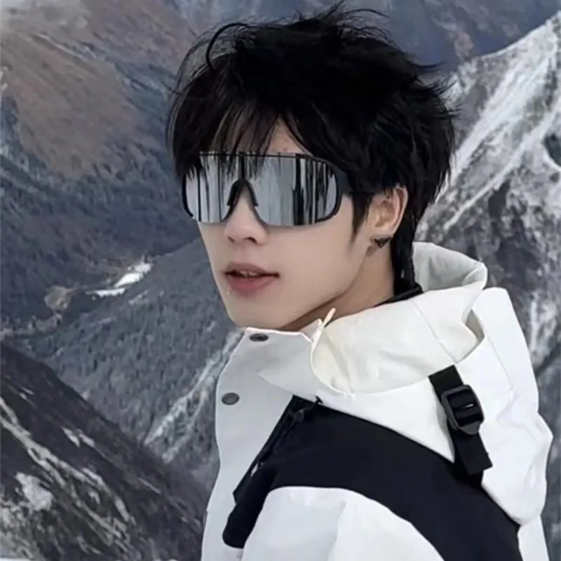 

Outdoor Sports Cycling Eye Protection Glasses, Mountaineering Night Riding Large Frame One-piece Windproof Sand Sunglasses