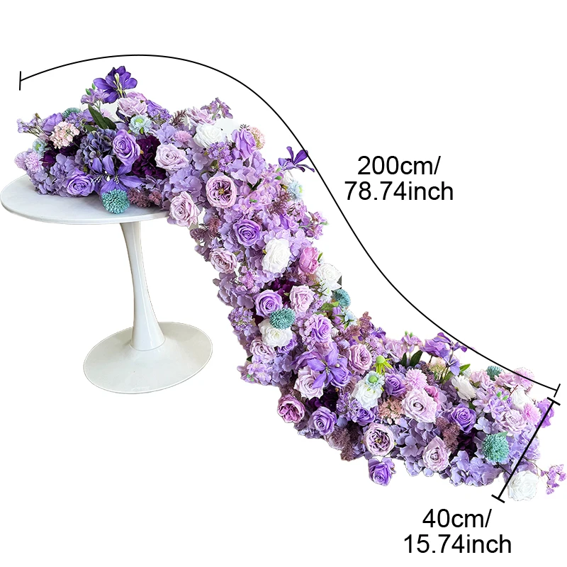 200/50 سنتيمتر الفاخرة روز زهرة اصطناعية صف الزفاف الجدول محور الزهور خلفية جدار أقواس ديكور حفلة الحدث المرحلة الأزهار