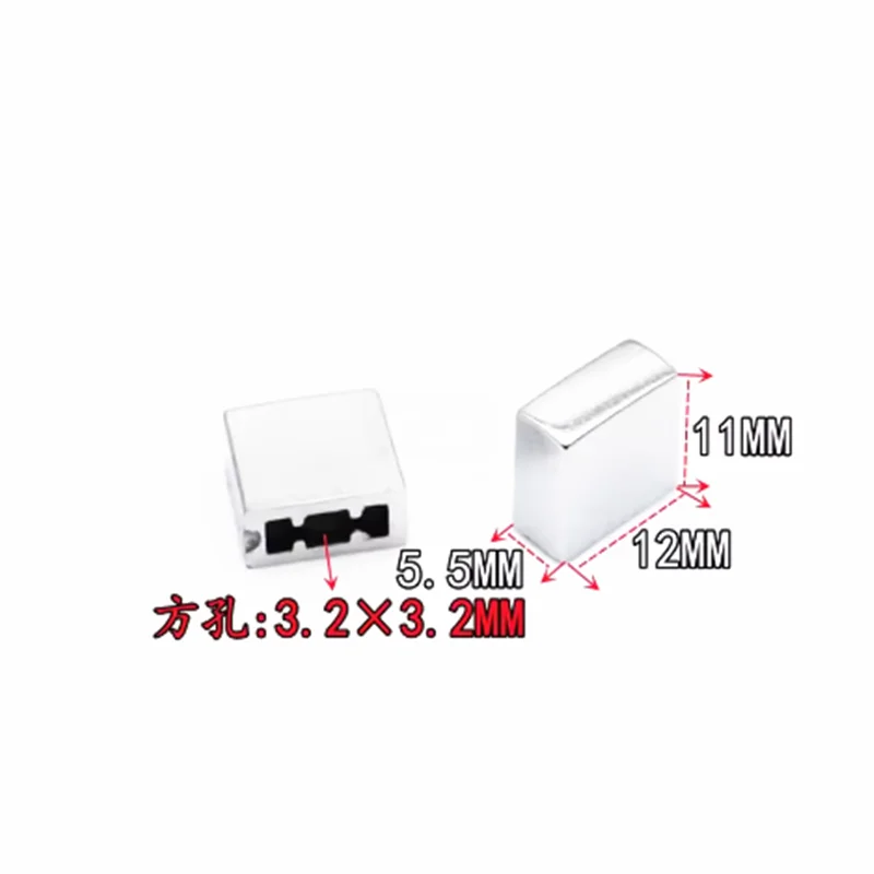 10 Stück 12*5,5*11mm Kunststoff-Tastenkappen für Ein/Aus-Schalter, Licht-Touch-Schalterkappen mit Quadratischem Loch 3,2*3,2mm, Rechteckige Schalterknopfkappen – Detail 5