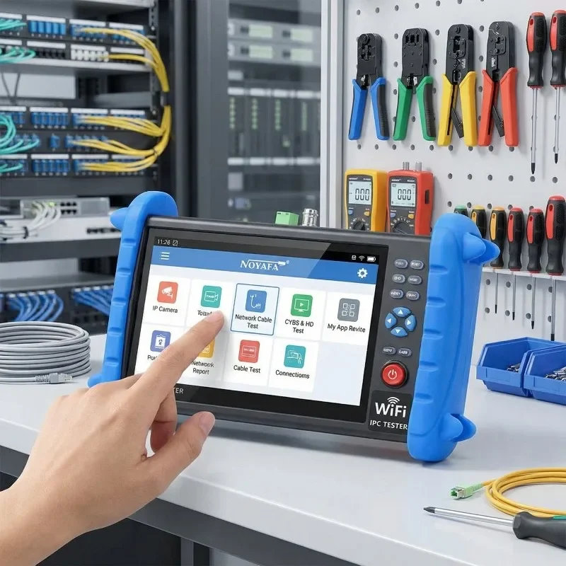 NOYAFA NF-IPC722ATCH Touch Screen CCTV Tester POE Test TDR Gigabit Network Cable Coaxial HD HDMI Input Monitor Tool