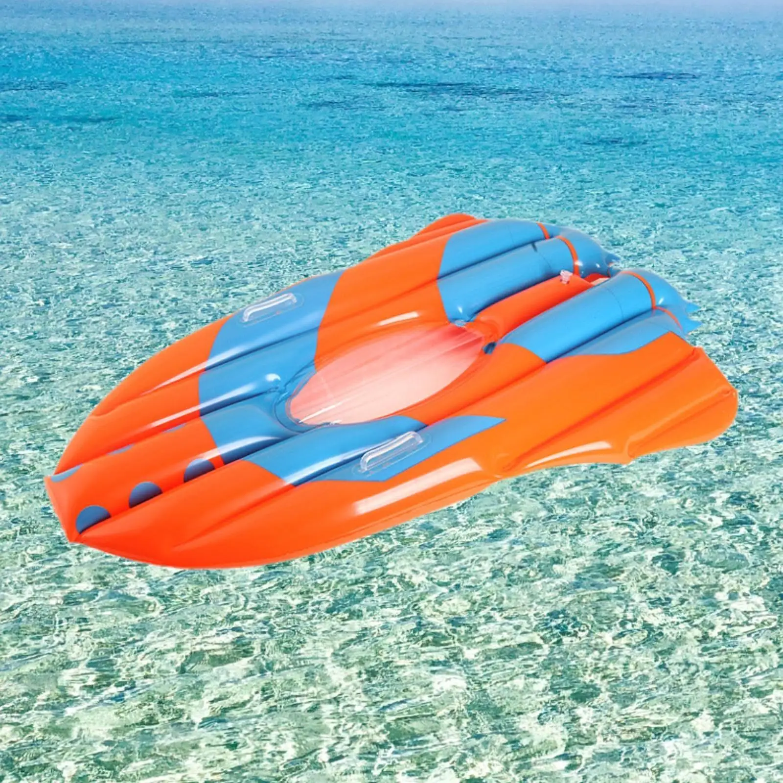Tablero de carrocería inflable ventana de visualización transparente naranja para toboganes de agua para