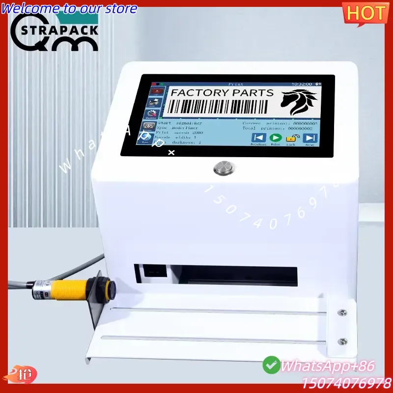 2026 Multi Functional Half Inch Nozzle Mini Desktop Static Batch Coding Machine for Metal Plastic Small Bottle