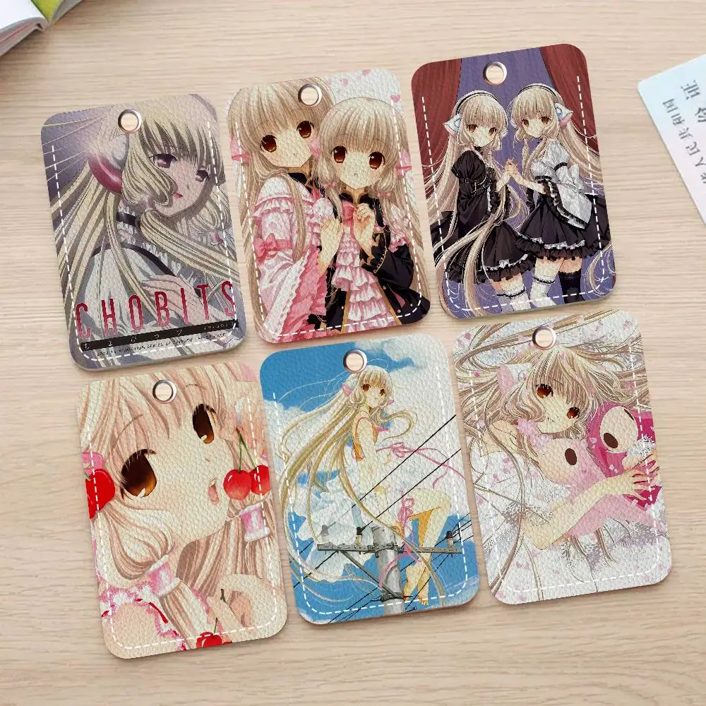 

C-Chobits: Мультяшные брелоки для кредитных карт и студенческих удостоверений для мужчин и женщин, держатели для ID-карт и пропусков