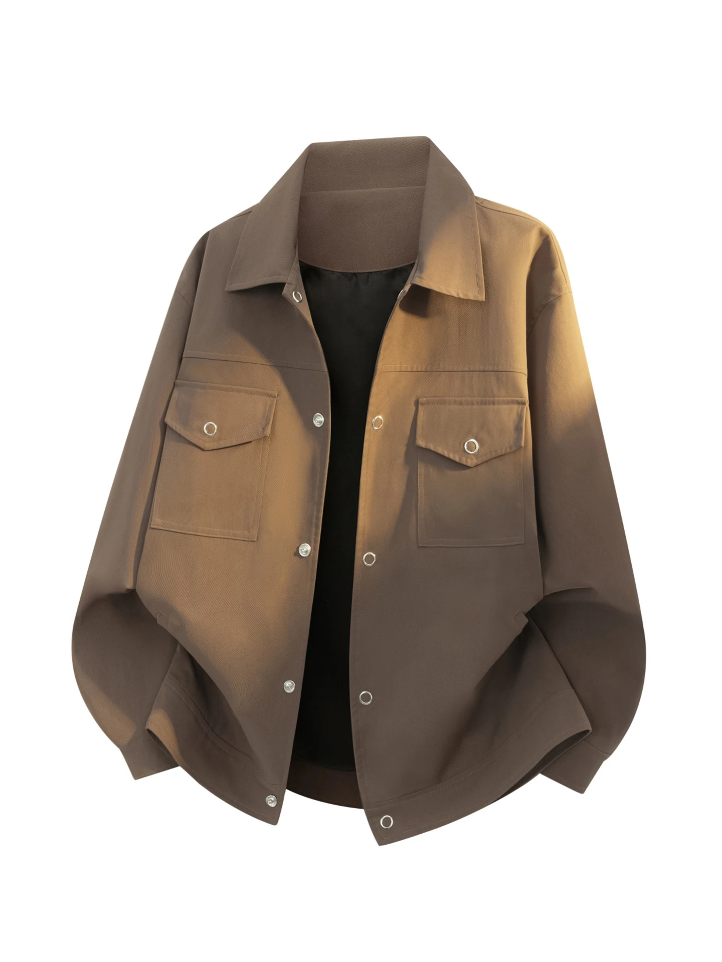 فضفاضة تناسب الرجال عارضة Jaet ربيع الخريف Faionable زر حتى طوق عمال Sle البوليستر النايلون ألياف Cosite #1