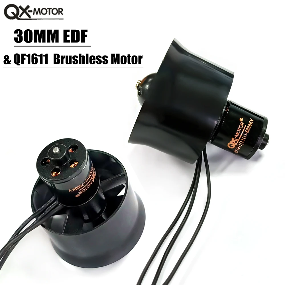 QX-MOTOR QF1611 30mm EDF 브러시리스 모터 세트 ESC 포함 RC FPV 멀티로터용 - 14000KV 7000KV 6000KV 5000KV 4000KV 옵션