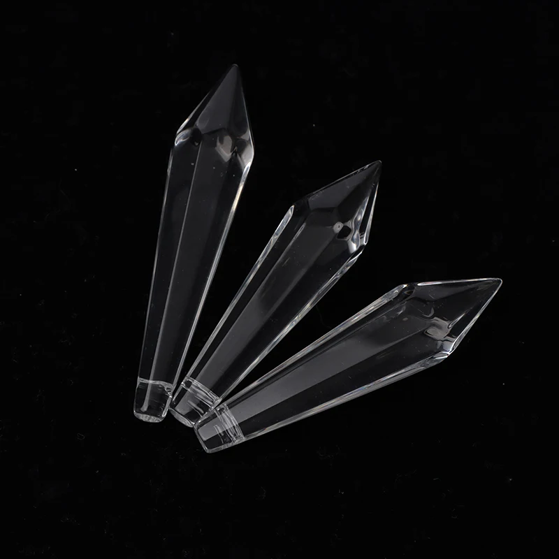 10pcs Acrylic Crystal Drop Pendant Prisms Chandelier Curtain Chrismas Wedding Party Lighting Christmas Lamp Hanging Parts