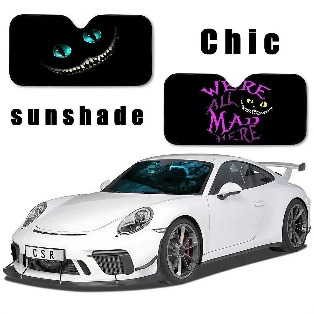 Аниме C-cheshire Cat автомобильный солнцезащитный козырек 130x70 см автомобильный солнцезащитный козырек на лобовое стекло защита от ультрафиолета авто козырек аксессуары для автомобиля