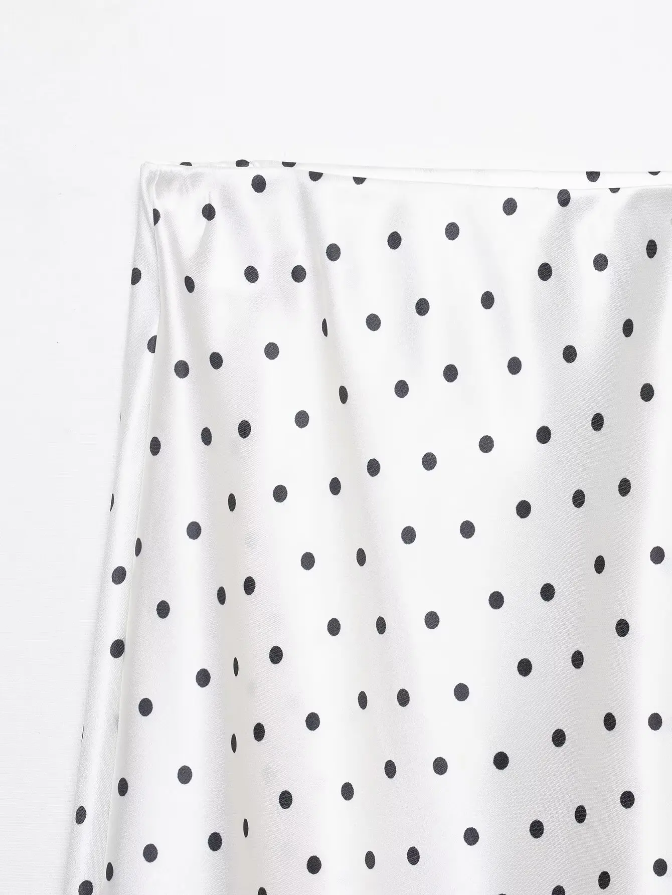 HH Damen Vintage Schwarzes Polka-Dot Mantel-Rock-Set Rollkragen Langarm-Jacke Schmaler Midirock Trendiges Damen High-Street-Outfit – Detail 15