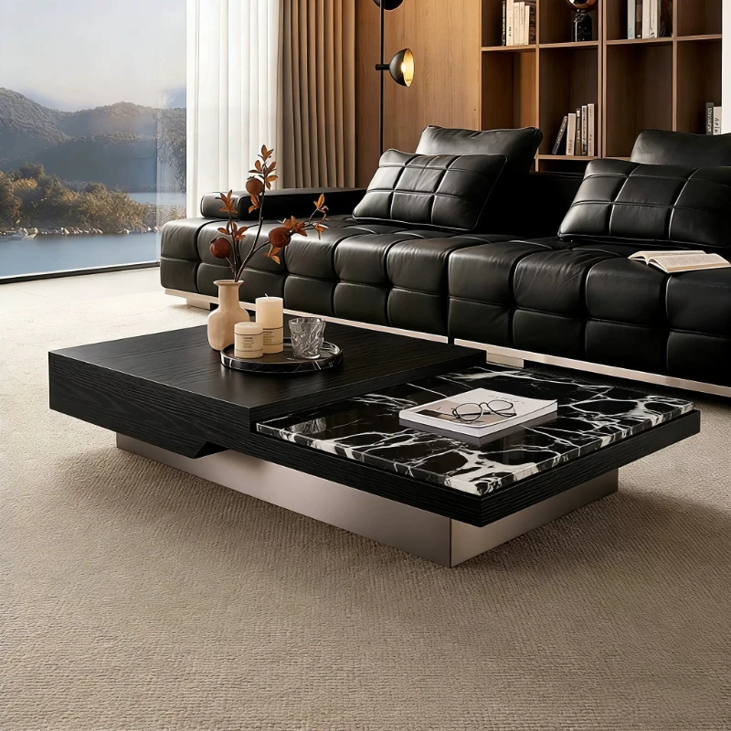 Sofa Living Room Coffee Table Nordic Marble Side Modern Table Black Luxury Stolik Kawowy Nowoczesny Funky Furniture