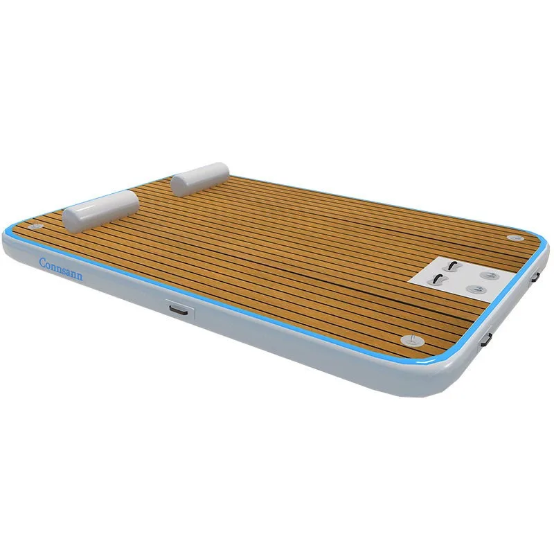 Outdoor swimming inflatable floating row sea rest, floating bed motorboat dock floating mat fishing platform