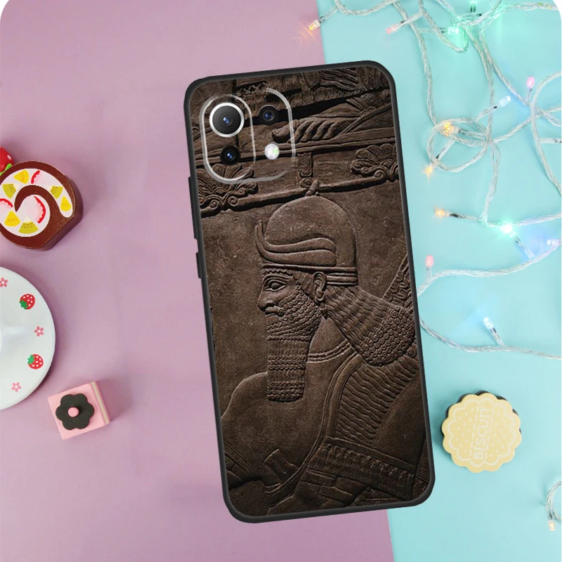 Assyrian Lamassu Winged Bull Funda For Xiaomi 14 Ultra 13 11T 12T 13T 14T 15 Pro POCO X7 Pro X3 X5 X6 M6 F5 F6 Pro Case