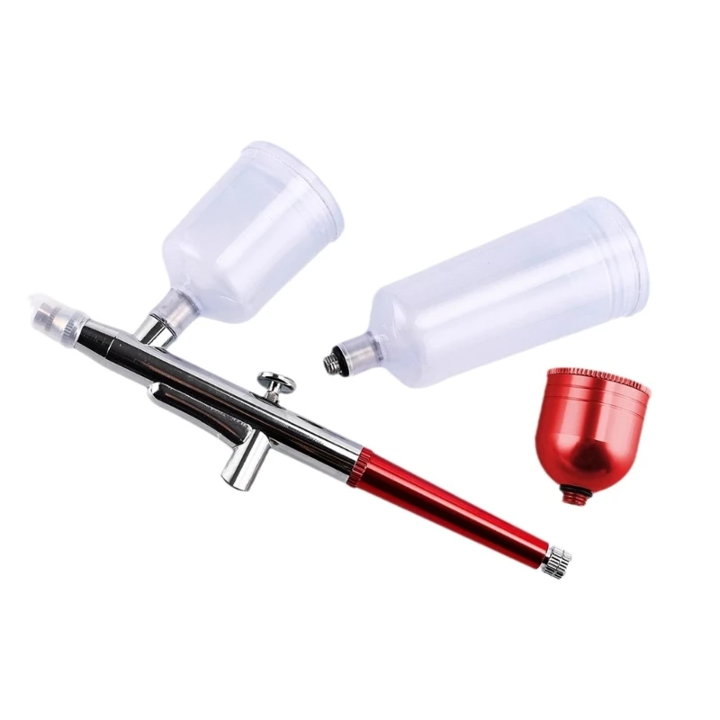Imagem -06 - Single Action Airbrush Gravity Feed Pistolas de Pintura Decoração do Bolo Nail Art Manicure Model Tattooing Car Paint Tools 03 mm