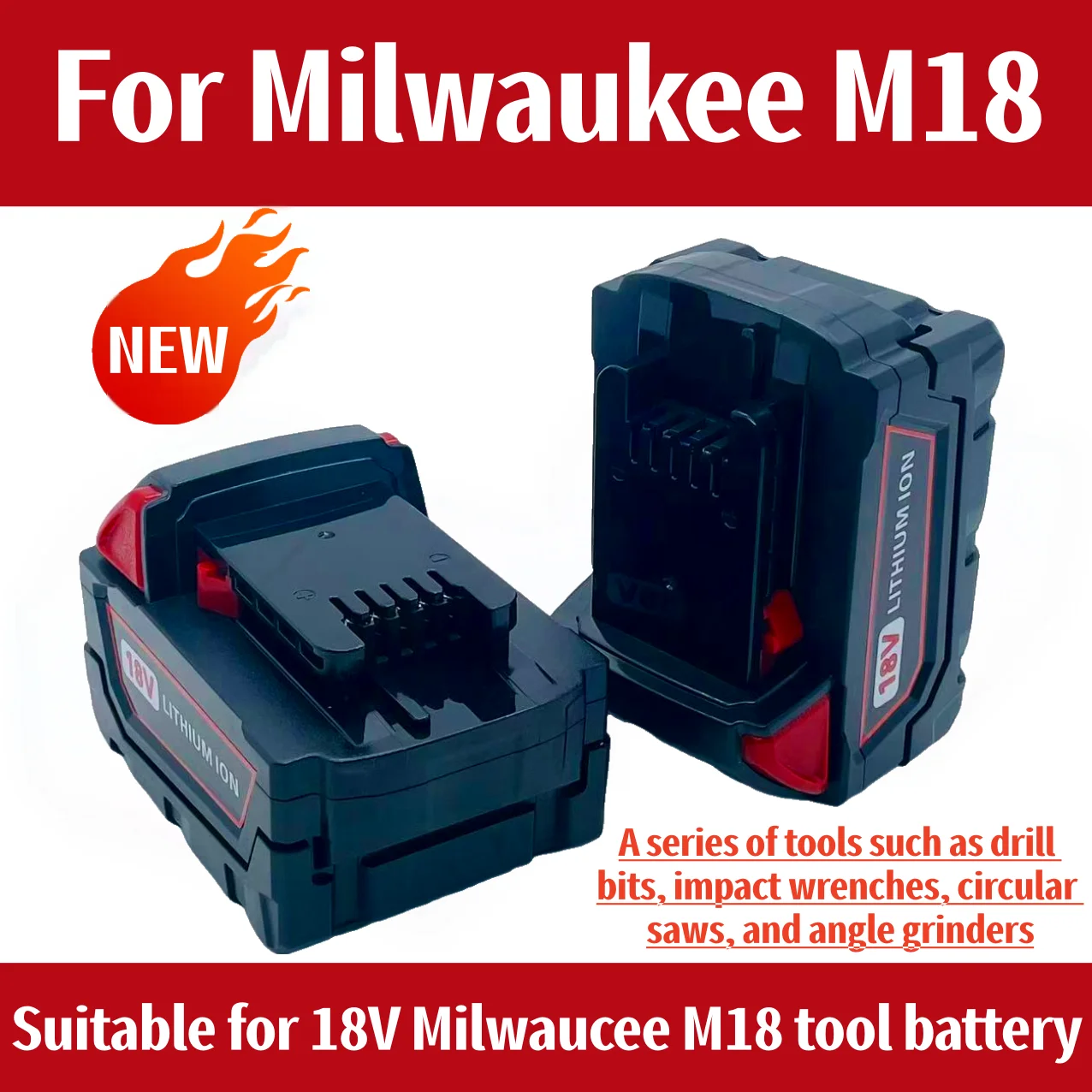 

Good！For M18 series tool batteries, 18V drill bits, circular saws, angle grinders and other equipment, replace the battery pack
