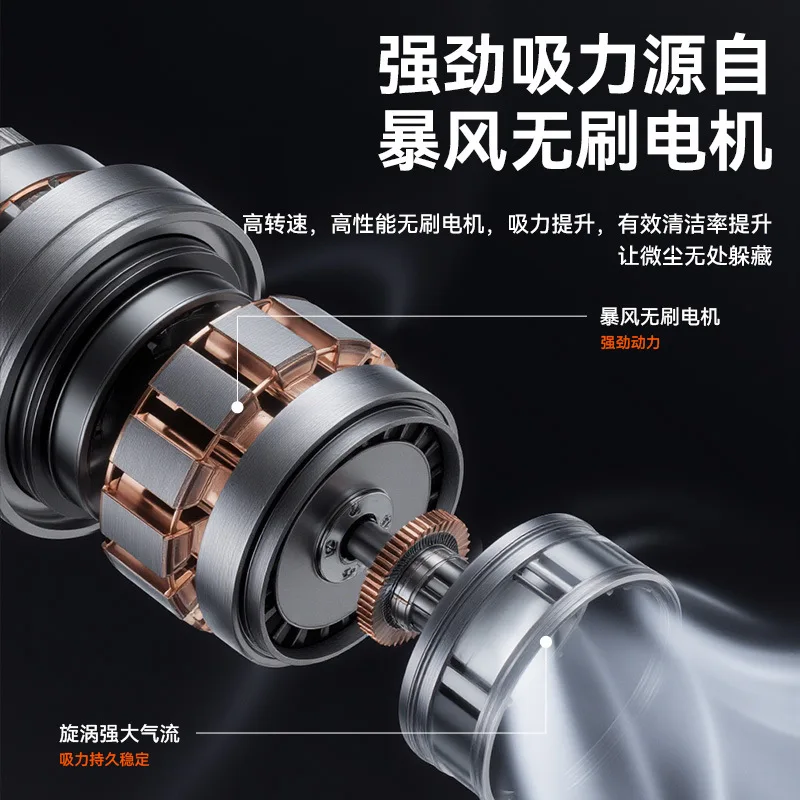 Household car vacuum cleaner, car wireless large suction, super high power, small handheld mini vacuum cleaner