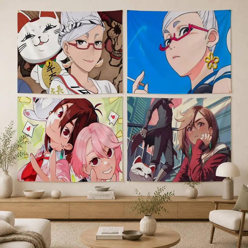 D-Dandadan Turbo G-Granny Flag Digital Printing Banner for Garage Wall Out Door Decoration