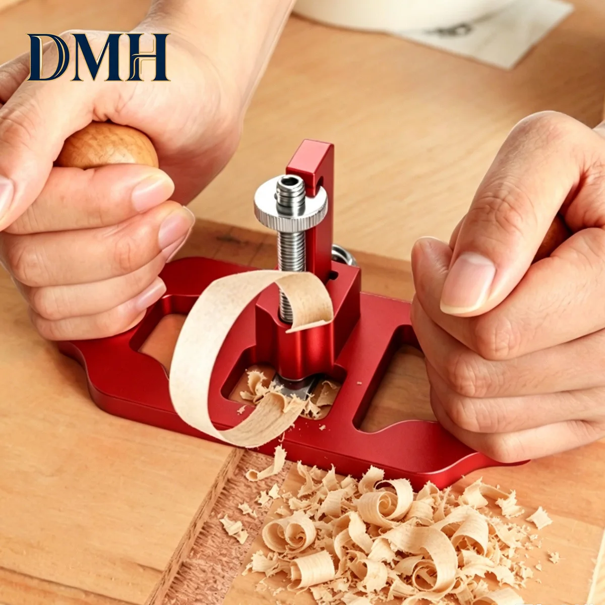 DMH-Handheld Router Plane, Adjustable Depth Woodworking Hand Plane Alloy Body Wood Grooving Chisel Plane for Cabinet Door Inlay