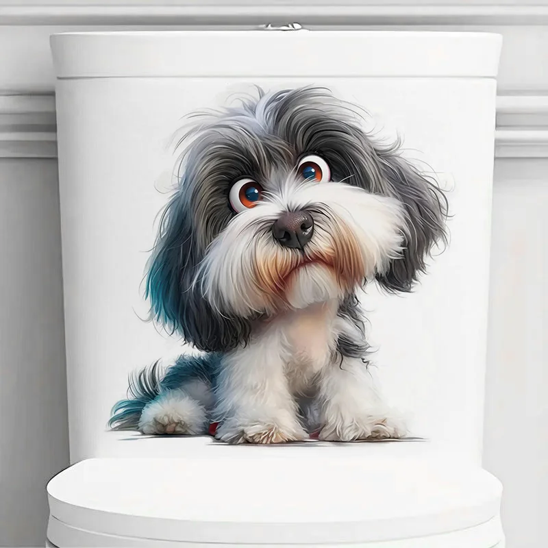MT904# Funny Dogs Stickers, Bright Bathroom for Home Decoration, Vinyl Decals, Art Wall Paper, Outdoor Indoor Use