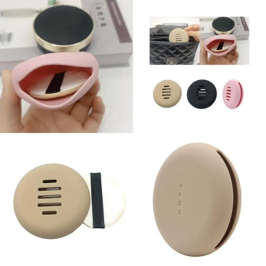 

D46D Travel Silicone Makeup Sponge Powder Puff Holder Case for Travel Storage