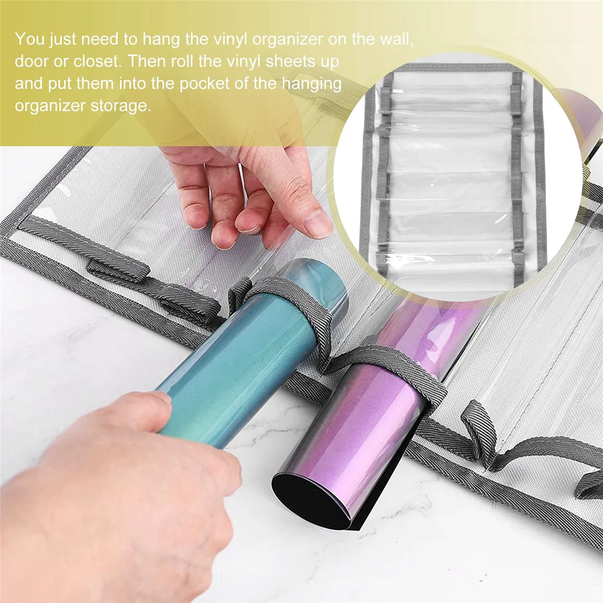 Neues Vinyl-Aufbewahrungsregal, 12-Loch-Vinyl-Organizer, Vinyl-Rollenhalter, für Vinylbögen/Wärmeübertragungspapier/Designzeichnungen