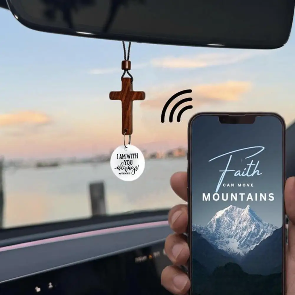 Wooden Pendant Car Decoration Blessing Pendant for Car Rearview Mirror Decor Wooden Ornament Gift for Loved Ones Hanging